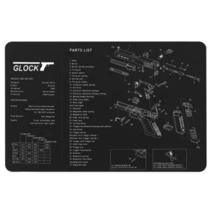Килимок для чищення короткосвольної зброї з зображенням GLOCK Recoil - Зображення 1
